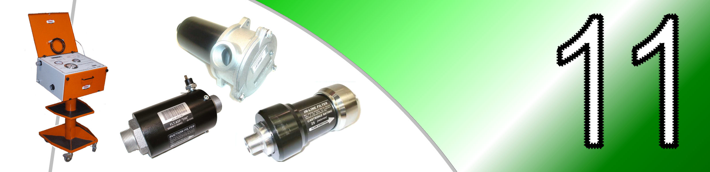 It is widely known that a pump directly sucking oil from the vehicle oil tank, without a correct filtering device, can come in touch with impurities able to cause damage to the pump, the distributor and the valve. In order to protect the life of the pump and the hydraulic system, it is necessary to introduce the proper filter against the smallest oil impurities. We have released a small size filter series which can easily be installed in the hydraulic circuit according the technical specifications of the filter type. This “PATENTED” filter series, thanks to the peculiar axial shape and to the high efficiency, allows the filtering of big oil flow with very limited pressure drops.